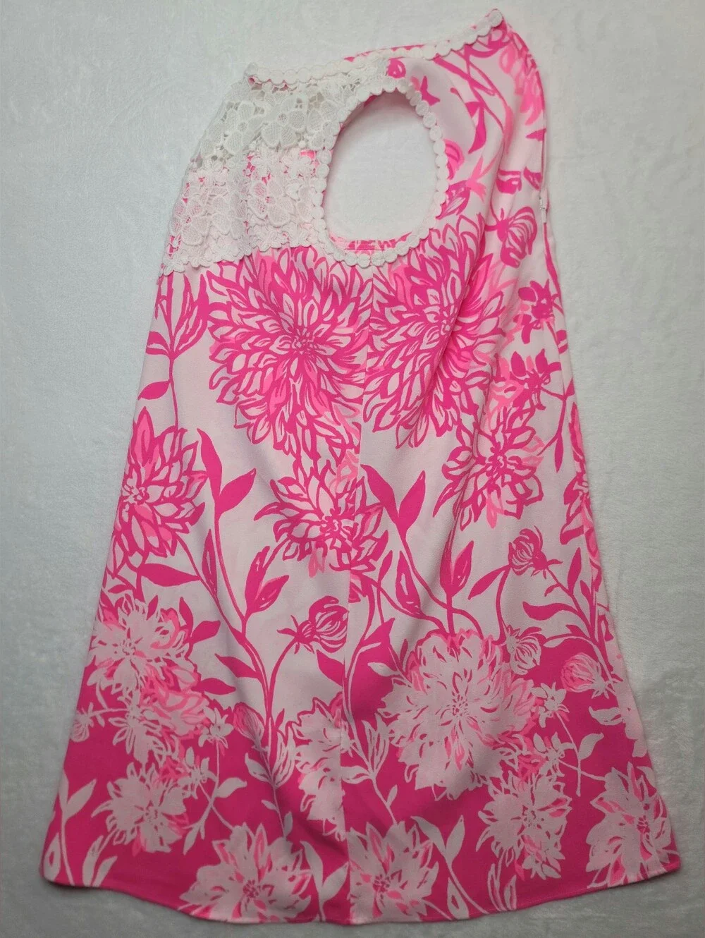 Lilly Pulitzer Nala Soft Shift Sleeveless Dress Sz 00 Resort White Caliente Pink